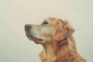 ai generiert golden Anmut majestätisch golden Retriever Porträt foto