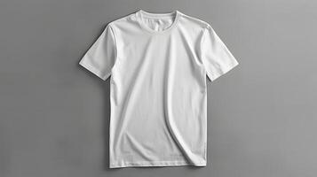 ai generiert ein leer Weiß T-Shirt auf ein Mannequin zum Ihre Inschrift. ai generiert foto