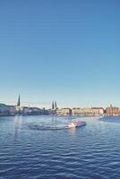 Boot auf Alster im Hamburg foto