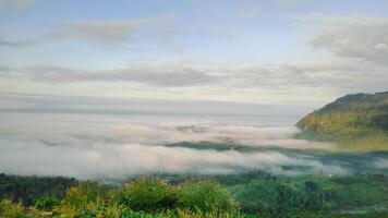 natürlich Aussicht von Berge bedeckt mit Tau montieren boga gelegen im Osten Kalimantan foto