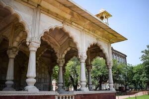 architektonisch Einzelheiten von lal qila - - rot Fort gelegen im alt Delhi, Indien, Aussicht Innerhalb Delhi rot Fort das berühmt indisch Sehenswürdigkeiten foto