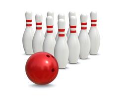 Bowling-Pin und Ball foto