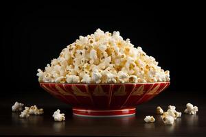 ai generiert heiß frisch Popcorn Schüssel. generieren ai foto