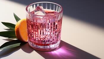 ai generiert Frische im ein Glas, Sommer- Cocktail, erfrischend trinken, Natur Medizin generiert durch ai foto