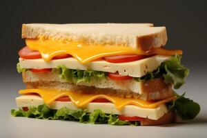 ai generiert köstlich Sandwich mit Rindfleisch und Zwiebel. generieren ai foto
