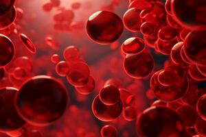 ai generiert rot Blut Zellen. generieren ai foto