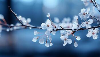 ai generiert Frische von Frühling beschwingt Kirsche Blüte, Schönheit im Natur generiert durch ai foto