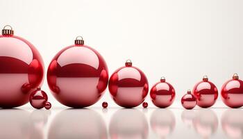 ai generiert Winter Feier glänzend Weihnachten Ornament spiegelt Freude und Glück generiert durch ai foto