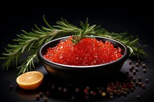 ai generiert köstlich rot Kaviar. generieren ai foto