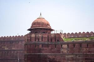 architektonisch Einzelheiten von lal qila - - rot Fort gelegen im alt Delhi, Indien, Aussicht Innerhalb Delhi rot Fort das berühmt indisch Sehenswürdigkeiten foto