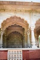 architektonisch Einzelheiten von lal qila - - rot Fort gelegen im alt Delhi, Indien, Aussicht Innerhalb Delhi rot Fort das berühmt indisch Sehenswürdigkeiten foto