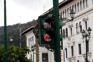 cusco, Peru, 2015 - - tun nicht gehen der Verkehr Signal Süd Amerika foto