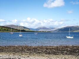 Aussicht von Hafen Bannatyne, Insel von aber, Schottland foto