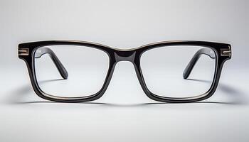 ai generiert modern Eleganz Brille reflektieren das Weg nach vorne im Mode generiert durch ai foto