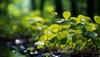 ai generiert Frische von Natur im beschwingt Grün, Sommer- Schönheit draußen generiert durch ai foto