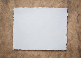 grau und braun abstrakt - - ein Blatt von leer indisch handgemacht Lappen Papier gegen texturiert Rinde Papier, Kopieren Raum foto