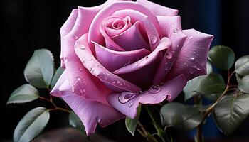 ai generiert Frische und Schönheit im Natur ein beschwingt Rosa Blume blühen generiert durch ai foto