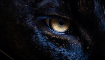 ai generiert süß Katze starren mit Blau Augen, Pelz Sanft generiert durch ai foto