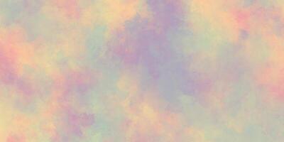 abstrakt mehrfarbig Bürste gemalt Aquarell Hintergrund mit Aquarell Flecken, gemalt bunt Regenbogen Aquarell Hintergrund, hell Mehrfarbig Hintergrund mit Rosa und Blau und Gelb Farben. foto