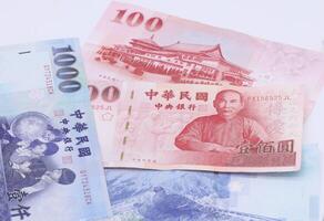 Taiwan Dollar Banknoten Hintergrund foto