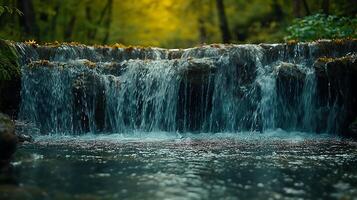 ai generiert schön Natur Wasserfall Szene foto