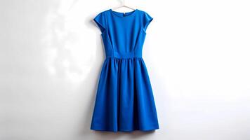 ai generiert ein perfekt Blau Kleid zum Sommer- Veranstaltungen foto