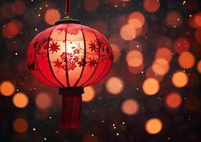 ai generiert glühend Laternen erleuchten das Nacht, feiern Chinesisch Kultur generiert durch ai foto