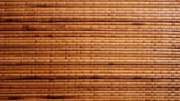 ai generiert braun Bambus weben Textur, ein Natur Hintergrund mit Handwerk Charme. ai generiert. foto