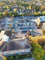 Antenne Aussicht von zentral letchworth Garten Stadt von England vereinigt Königreich. November 11., 2023 foto