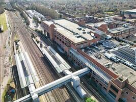 Antenne Aussicht von Stadt Center von Welwyn Garten Stadt von England Vereinigtes Königreich. März 1, 2024 foto