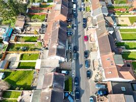 hoch Winkel Aussicht von Luton Stadt, Dorf von England foto