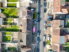 hoch Winkel Aussicht von Luton Stadt, Dorf von England foto