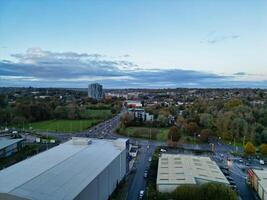 hoch Winkel Aussicht von industriell Nachlass Warenhaus beim hemel Hanfstatt Stadt von England Vereinigtes Königreich. November 5., 2023 foto