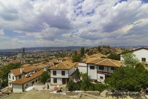 traditionell Türkisch Häuser und Stadtbild von Ankara von Ankara Schloss foto