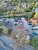 Antenne Aussicht von zentral letchworth Garten Stadt von England vereinigt Königreich. November 11., 2023 foto