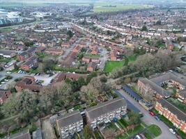 hoch Winkel Aussicht von zentral Hutfeld Stadt von England, großartig Großbritannien. März 9., 2024 foto