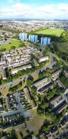 Antenne Panorama- Aussicht von Osten Luton Stadt von England Vereinigtes Königreich. August 17., 2023 foto