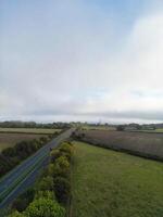 hoch Winkel Aussicht von britisch Landschaft Landschaft beim hitchin Stadt von England Vereinigtes Königreich foto