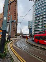 die meisten schön niedrig Winkel Aussicht von zentral Westen Croydon London Stadt von England Vereinigtes Königreich während wolkig und regnerisch Tag. November 20., 2023 foto