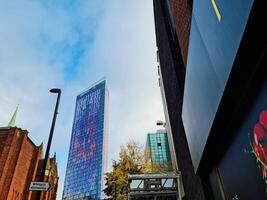 die meisten schön niedrig Winkel Aussicht von zentral Westen Croydon London Stadt von England Vereinigtes Königreich während wolkig und regnerisch Tag. November 20., 2023 foto