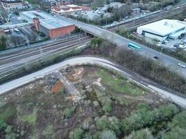 Antenne Aussicht von Stadt Center von Welwyn Garten Stadt von England Vereinigtes Königreich. März 1, 2024 foto