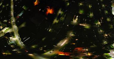 Antenne Panorama- Aussicht von beleuchtet zentral Hutfeld Stadt von England Vereinigtes Königreich während Nacht. März 9., 2024 foto