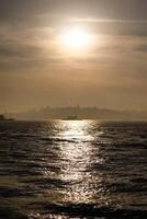 Istanbul Sicht. Fähren und Stadtbild von Istanbul foto