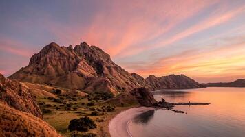 Landschaft Aussicht von komodo Insel , Indonesien foto