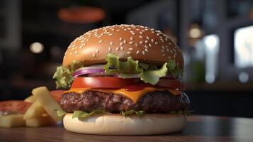 ai generiert realistisch Burger foto