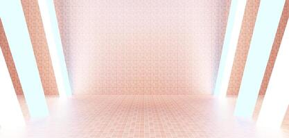 Fußboden Wände und Laser- Beleuchtung modern Szene 3d Illustration foto