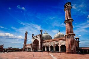 jama Masjid Muslim Moschee im Indien. Delhi, Indien foto