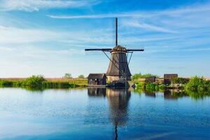 Windmühlen beim kinderdijk im Holland. Niederlande foto