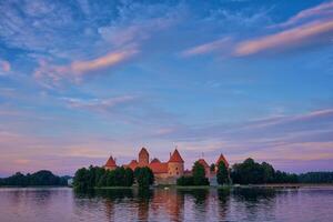 trakai Insel Schloss im See Galve, Litauen foto