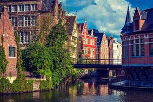 Gent Kanal. Gent, Belgien foto